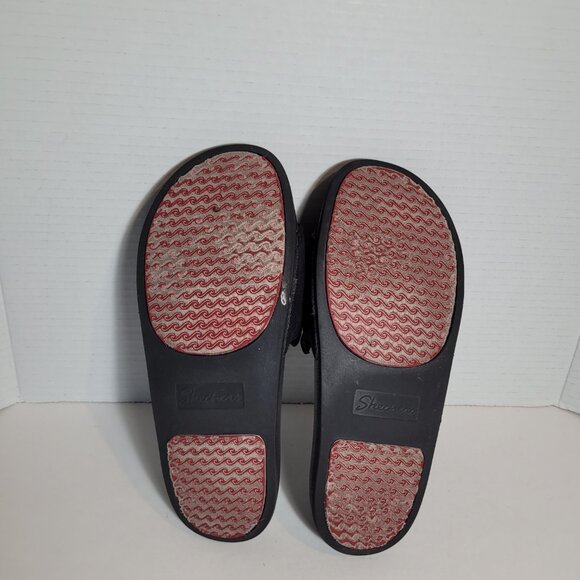 Bobs By Skechers Black Cat Slides Sandals Plush Foam w/ Ears Size 10 - Picture 8 of 8